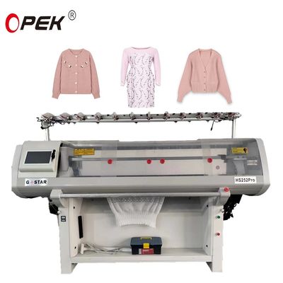 Macchine a maglia a doppio sistema a singolo carrello a letto piatto per la fabbricazione di colletti e maglioni