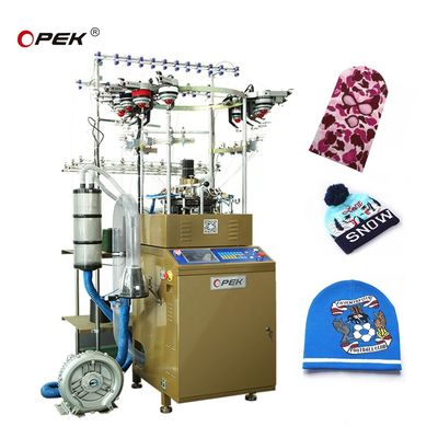 Jacquard Stylo a maglia di tessitura computerizzata Acrilica lana di cotone Beanie Cap Machine