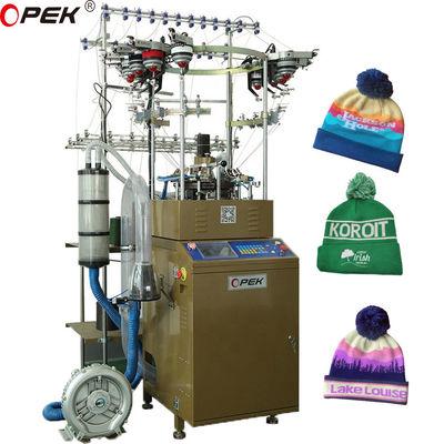 Jacquard Stylo a maglia di tessitura computerizzata Acrilica lana di cotone Beanie Cap Machine