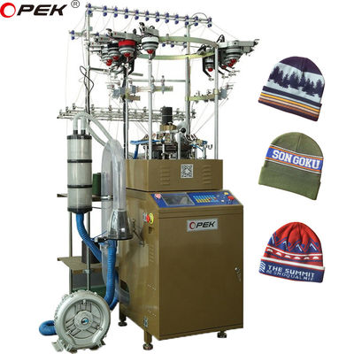 Jacquard Stylo a maglia di tessitura computerizzata Acrilica lana di cotone Beanie Cap Machine