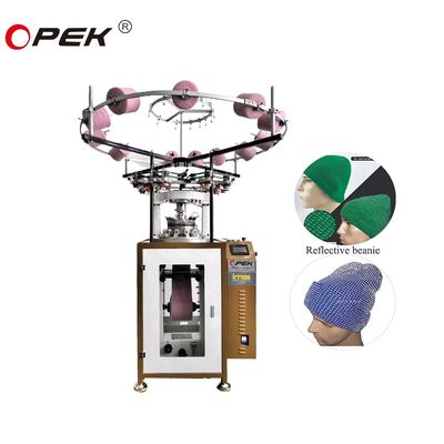 Uomini Donne Cappello Riflettente di Filato con Sistema di Controllo della Macchina da Maglieria a Alarme Completamente Automatico