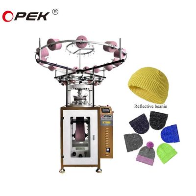 Uomini Donne Cappello Riflettente di Filato con Sistema di Controllo della Macchina da Maglieria a Alarme Completamente Automatico