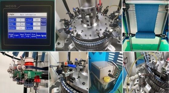 Uomini Donne Cappello Riflettente di Filato con Sistema di Controllo della Macchina da Maglieria a Alarme Completamente Automatico