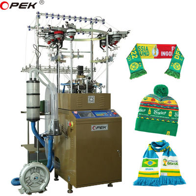 16 Color Jacquard Circular Knitting Machine per la produzione ad alta velocità di sciarpe e cappucci