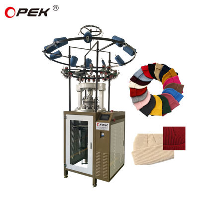 7G-18G Gauge Knitting Machine for OPEK Rib Knit Cappelli in poliestere e cappelli di lana eleganti