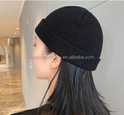 Warp Knitting Style OPEK 2024 Hip Pop Fashion Ribbed Beanie Machine con velocità di 80 RPM