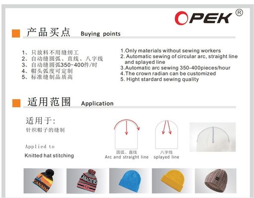 Generazione automatica di macchine per cucire cappelli con 300*300 mm di gamma di cucitura e alta velocità