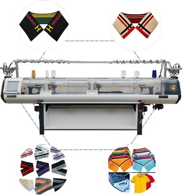 Flat Knitting Style Collar Machine 52 pollici Fully Jacquard Con calibro 12 e calibro 14