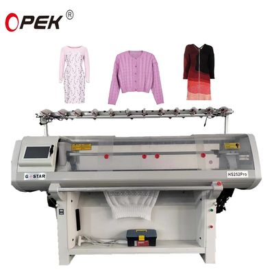 Advanced 52 pollici larghezza a maglia doppio sistema piatta macchina a maglia per colletto da maglia