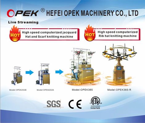 OPEK Hat Circular Knitting Machine 9 pollici Warp Knitting per lo stile della macchina circolare