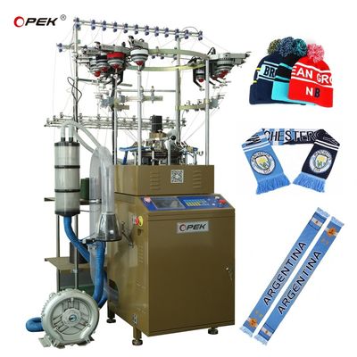 Automatica automatico di allarme completamente personalizzabile senza cuciture cappello sciarpa macchina da maglieria con doppio sistema