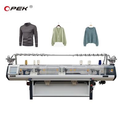 80 pollici computerizzato Jacquard maglione che rende la macchina a maglia piatta per la maglietta Collare Trim