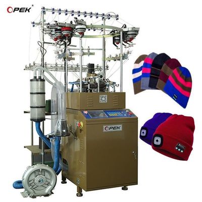 Circular OPEK High Speed Completamente computerizzato Jacquard Cappelli invernali e sciarpe macchina da maglieria