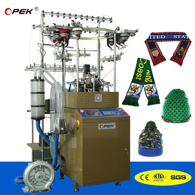 Macchina a maglia con cappello a crochet industriale a allarme completamente automatico per supporto tecnico video