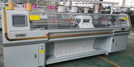 Macchina a maglia ad alta velocità per la produzione di colletti e manette di magliette da polo