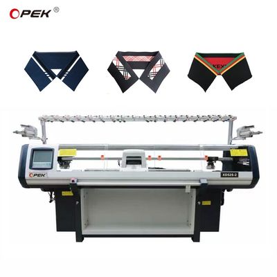 1.2m/S Metodo di maglieria mono-automatica completamente automatizzata Collare Flat Knitting Machine per durevole