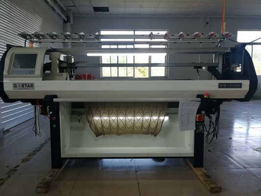 Macchina per la maglieria a carrello singolo a sistema singolo, completamente Jacquard, piatta e computerizzata