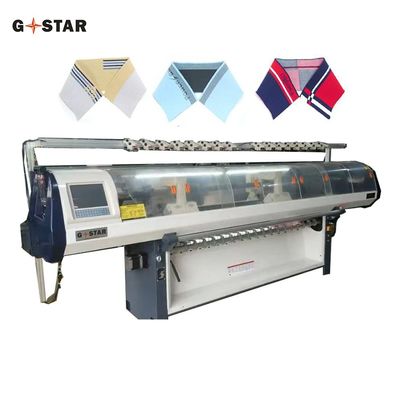 Macchina di maglieria piatta a Jacquard ad alta produttività per polo con colletto e polsini