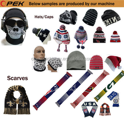 160N-360N Aghi Single Jersey Jacquard Cap Making Machine per 500 pcs / giorno Produzione