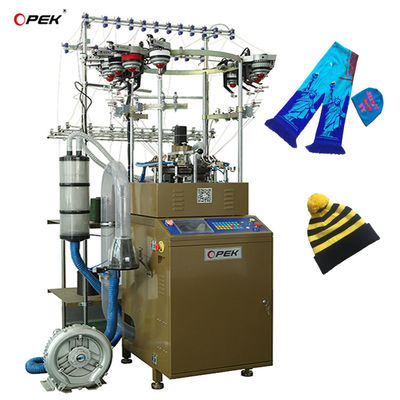 Macchina di maglieria digitale ad allarme completamente automatico per sciarpe a cappello a maglia in stile warp