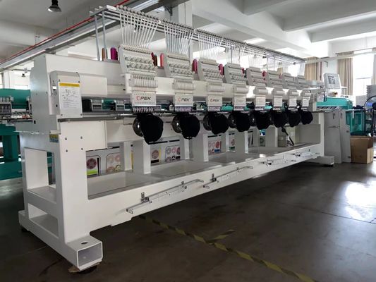 Intervallo della testa 400mm 6 teste 12 15 aghi Macchina di ricamo per cappello