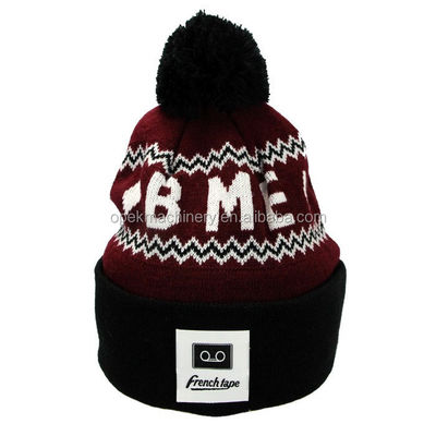 Metodo di maglieria singola OPEK Maglieria per cappelli di lana tipo jacquard