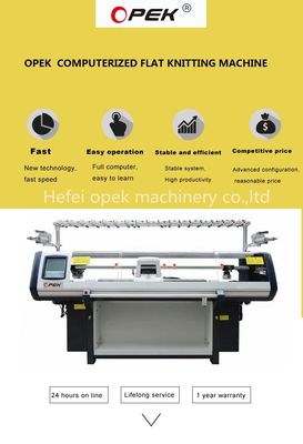 Macchina di maglieria piatta computerizzata per maglioni completamente jacquard