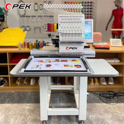 Opek Single Head 12/15 Aghi Computer Cap Macchine per ricami domestici per tappetini e jeans