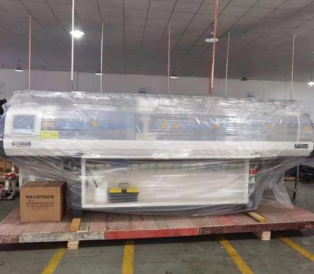 Macchine a maglia piatta computerizzata a doppio sistema per maglioni completamente jacquard