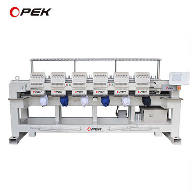 Distribuzione al dettaglio Multifunzione 6 teste 15 aghi Cap Camicia piatta Macchina di ricamo