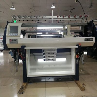 Fabbricazione di magliette piatte con 2 sistemi e produzione di tessuti da 52 pollici