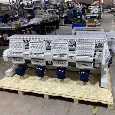 precisione Cambiamento automatico di colore e taglio Macchina di ricamo al computer con 4 teste