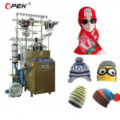 Servo motor Winter Hat and Scarf Knitting Machine con certificato CE ISO9001