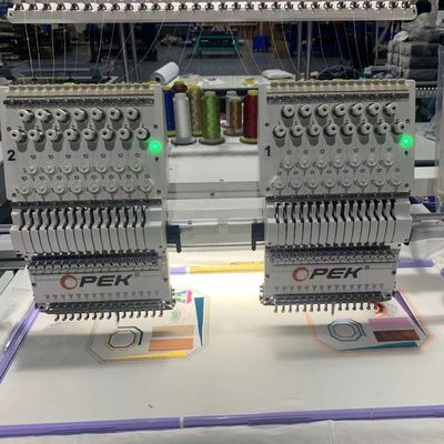 KOBAN Rotary Hook High Speed 2 Double Heads Computerized Embroidery Machine per il ricamo piatto su cappelli