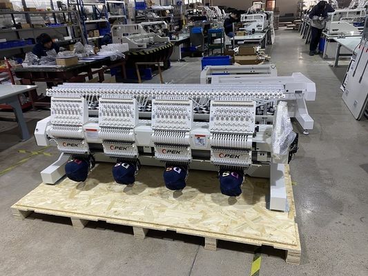 2 Testa Macchina di ricamo computerizzata per cappelli Abbigliamento ricamo piatto