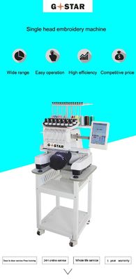 12 Colore 6 teste Macchina di ricamo al computer con 4 teste e tavolo di lavoro Dimensione 500*1200