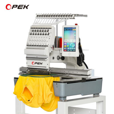 T-shirt con cappello piatto precisione Macchina di ricamo computerizzata per la T-shirt OPEK Indumento