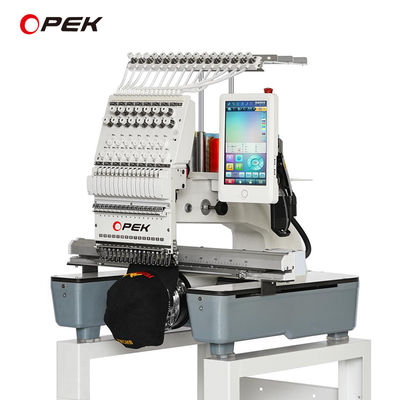 T-shirt con cappello piatto precisione Macchina di ricamo computerizzata per la T-shirt OPEK Indumento