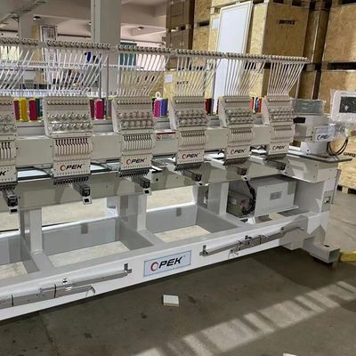2000W OPEK 6 Head Industrial Computer Embroidery Machine per T-shirt a cappello Cappello abbigliamento piatto