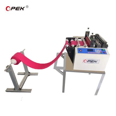 Tipo di taglio Operatore automatico Macchina di taglio di tessuti a maglia per cappelli a nastro 0,9 Kw