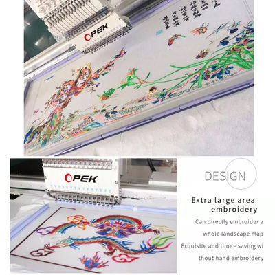 1200 RPM Maximum Speed Cap Embroidery Machine con grande area di ricamo da OPEK