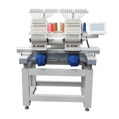 12 15 aghi doppio due due teste macchina di ricamo piatta per cappello T-shirt in OPEK