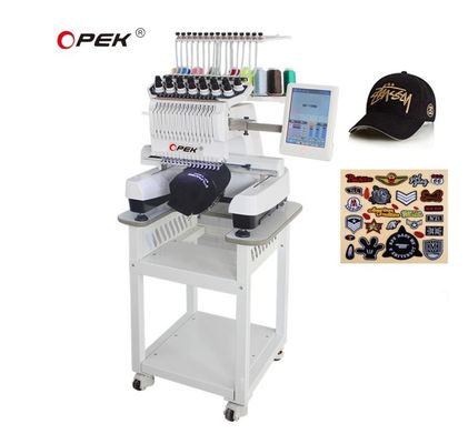 Macchina di ricamo a cappello OPEK T-shirt cappello a testa singola piatto ad alta velocità computerizzato