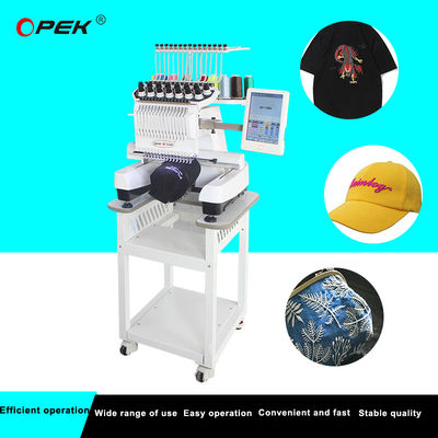 Macchina di ricamo a cappello OPEK T-shirt cappello a testa singola piatto ad alta velocità computerizzato