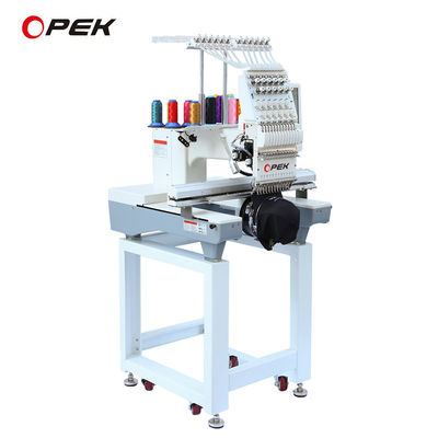 110V-220V OPEK Single Head Hat Embroidery Machine con touch screen Dahao 10inch A15