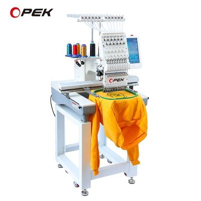 OPEK Macchina per ricamo a testa singola 12 15 aghi Macchina per ricamo a cappello