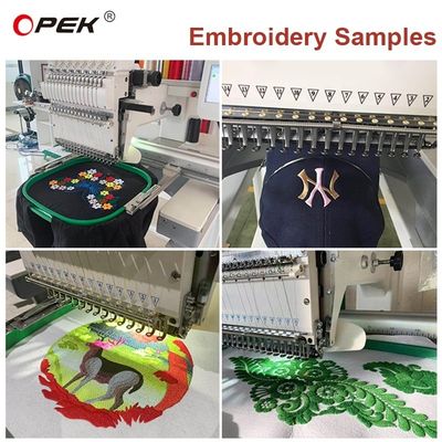 OPEK Macchina per ricamo a testa singola 12 15 aghi Macchina per ricamo a cappello