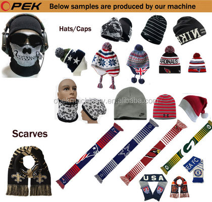 Macchina a maglia con cappello a crochet industriale a allarme completamente automatico per supporto tecnico video