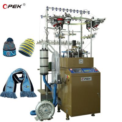 Macchina di maglieria circolare a allarme completamente automatico per cappelli con sciarpa Produzione a casa